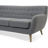 Beliani Trivietė sofa MOTALA šviesiai pilka