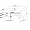 Beliani 3 vietų sofa BODO, aksominė, pilka