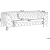 Beliani Trivietė sofa SOTRA aksominė juoda