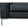 Sofa Beliani Kampas 5 asmenims OSLO, natūrali oda, juodas su otomane, kairinis