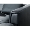 Sofa Beliani Kampas 5 asmenims OSLO, natūrali oda, juodas su otomane, kairinis