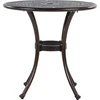 Beliani Bistro staliukas BOVINO 65 cm metalinis tamsiai rudas
