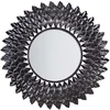 Beliani Sieninis veidrodis LARRAU 70 cm metalinis sidabrinis