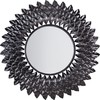 Beliani Sieninis veidrodis LARRAU 70 cm metalinis sidabrinis