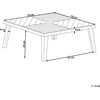 Beliani Sodo kavos staliukas BARATTI 70 cm 70 cm akacijos mediena rudas
