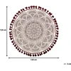 Beliani Kilimas AYAKLI raudonas, ø 120 cm, medvilnė