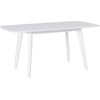 Beliani Išskleidžiamas valgomojo stalas SANFORD baltas 120/160 cm 80 cm