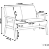 Beliani 2 vietų sofa ASNES, ruda