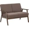 Beliani 2 vietų sofa ASNES, ruda