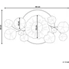Beliani Sienų dekoracija CHROMIUM Metalinė 50 cm Auksinė