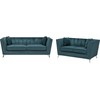 Sofa Beliani 5 vietų minkštų baldų komplektas GAULA, azuro veliūras