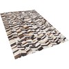 Beliani Odos skiautės kilimas 140 x 200 cm rudos spalvos AKYEL
