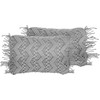 Beliani 2 dekoratyvinių pagalvių rinkinys makroma 30 x 45 cm pilka KRIKKALE