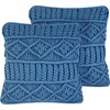 Beliani 2 dekoratyvinių pagalvių rinkinys: makro 45 x 45 cm mėlyna CARATAS
