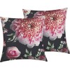 Beliani Rinkinys iš 2 dekoratyvinių pagalvių gėlių 45 x 45 cm daugiasluoksnis HEDERA