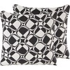 Beliani 2 dekoratyvinių pagalvių rinkinys 45 x 45 cm juodos ir baltos spalvos KOTURE