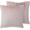 Beliani rinkinys iš 2 velour dekoratyvinių pagalvių romby 45 x 45 cm rožinė PASQUE