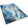 Beliani kilimas 140 x 200 cm melsvai pilka BOZAT