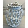 Beliani Lampion MAURITIUS Wierzba 40 cm Baltas