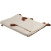 Beliani Lumarko medvilnės antklodė LlamA 130 x 180 cm beige- oranžinė Khandwa!