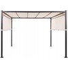 Beliani Sodo pavėsinė LED PARGA metalinė 310 cm x 310 cm smėlio spalvos