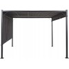 Beliani Sodo pavėsinė su LED apšvietimu PARGA metalinė 310 cm x 310 cm tamsiai pilka