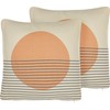 Beliani Lumarko 2 dekoratyvinių pagalvių geometrinis modelis 45 x 45 cm daugiasluoksnis MOONFLOWER!