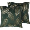 Beliani 2 Velour dekoratyvinių pagalvių rinkinys sąraše 45 x 45 cm žalios FREESIA