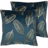 Beliani 2 Velour dekoratyvinių pagalvių rinkinys sąraše 45 x 45 cm mėlyna FREESIA