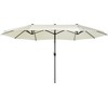 Beliani Sodas Umbrella 270 x 460 cm smėlio spalvos (61906)