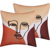 Beliani 2 dekoratyvinių pagalvių rinkinys 45 x 45 cm daugiasluoksnis RUDBEKIA