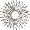 Beliani Sieninis veidrodis BLOIS 70 cm Metalinis auksinis