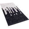 Beliani Odos kilimas 80 x 150 cm juodas ir baltas BOLU