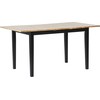 Beliani Išskleidžiamas valgomojo stalas HOUSTON šviesiai rudas/juodas 120/150 cm 90 cm pušies mediena