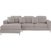Beliani 4 vietų kampinė sofa OSLO, smėlio spalvos, dešininė