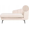 Sofa Beliani Dešininis gultas ALLIER Boucle šviesiai smėlio spalvos