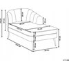 Sofa Beliani Dešininis gultas ALLIER Boucle šviesiai smėlio spalvos