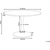 Beliani Valgomojo stalas BOCA baltas marmuras 120 cm