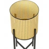 Beliani Gėlių stovas FALLOPIA metalinis 25 cm smėlio spalvos