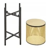 Beliani Gėlių stovas FALLOPIA metalinis 25 cm smėlio spalvos