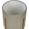 Beliani Gėlių stovas su kojelėmis HYBRIDUM metalinis 33 cm pilkas
