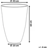 Beliani Gėlių vazonas CAMIA 43 cm pilkas