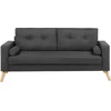 Beliani 2 vietų sofa KALMAR tamsiai pilka