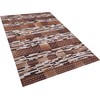 Beliani Odos skiautės kilimas 140 x 200 cm rudos spalvos HEREKLI