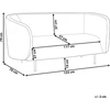 Beliani Dviejų vietų sofa LOEN Boucle juoda