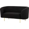 Beliani Dviejų vietų sofa LOEN Boucle juoda