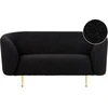Beliani Dviejų vietų sofa LOEN Boucle juoda