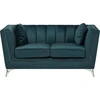 Beliani 2 vietų sofa GAULA, veliūras, žydra