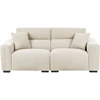 Beliani Trivietė sofa FAUSKAN šviesiai smėlio spalvos