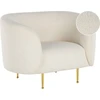 Fotelis Beliani Fotel LOEN Boucle baltas